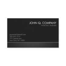 Modern Custom Dark Business Card - Charcoal Gray