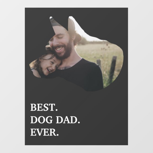 Modern custom dog photo template wall decal  (Front)