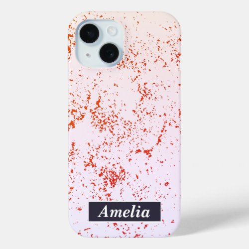 Modern Custom Dotted Red Texture iPhone Case