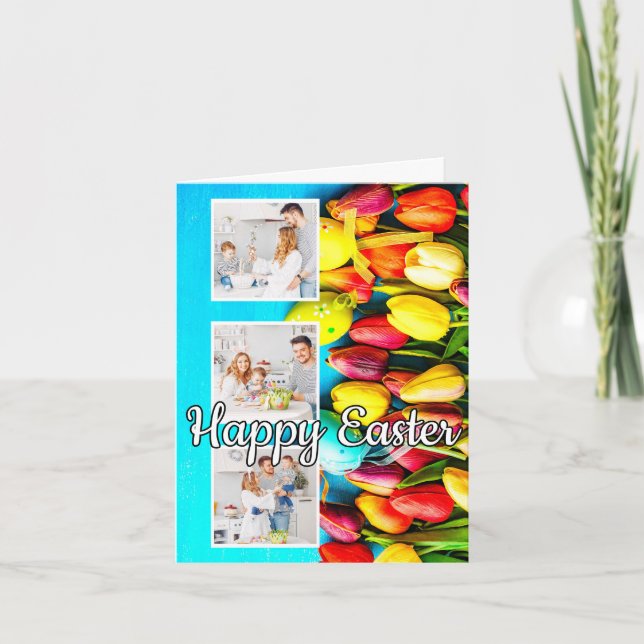 Modern Custom Easter Family Photo Template (Front)