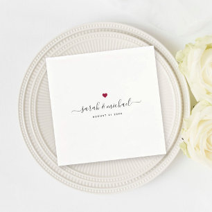 Modern Custom Elegant Script Calligraphy Wedding Napkins