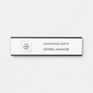 Modern Custom Employee Staff Business Logo Door Sign