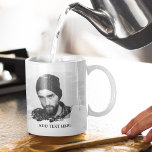 Modern Custom Etched Photo Effect Coffee Mug<br><div class="desc">This simplistic personalized photo mug, featuring an etched photo effect with the option to add text, will make the perfect gift for any occassion, funeral, fun raising event, wedding, birthday, fathers day, christmas and valentines day. The font style, size and color can be changed after personalizing by clicking on the...</div>