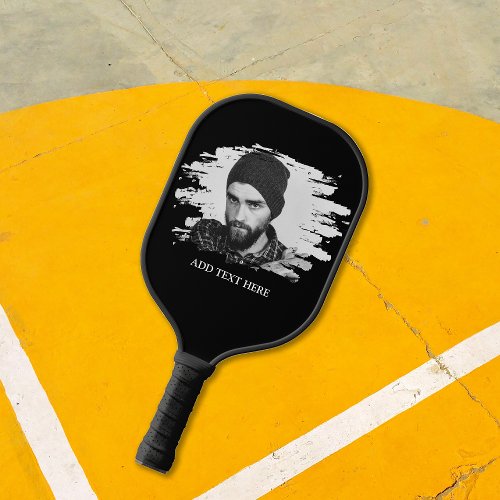 Modern Custom Etched Photo Effect Pickleball Paddle