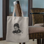 Modern Custom Etched Photo Effect Tote Bag<br><div class="desc">This simplistic personalized photo tote bag, featuring an etched photo effect with the option to add text, will make the perfect gift for any occassion, funeral, fun raising event, wedding, birthday, fathers day, christmas and valentines day. The font style, size and color can be changed after personalizing by clicking on...</div>