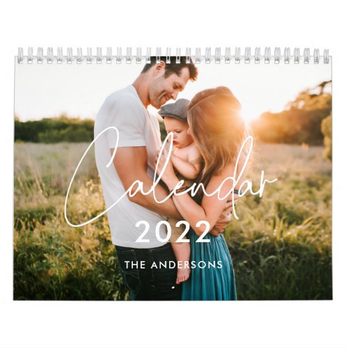 Modern Custom Family Photo 2022 Calendar