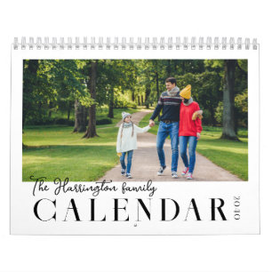 Modern Custom Family Photo Calendar