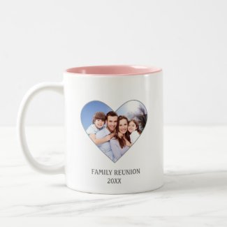 Modern Custom Family Reunion Photo & Heart