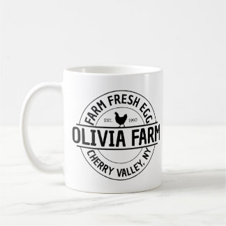 Modern Custom Farm Name Egg Dealer Business Coffee Mug