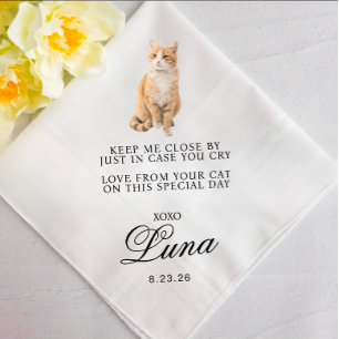 Modern Custom Gift For Bride And Groom Name Cat Bandana