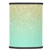 Modern custom gold ombre turquoise block lamp shade (Right)