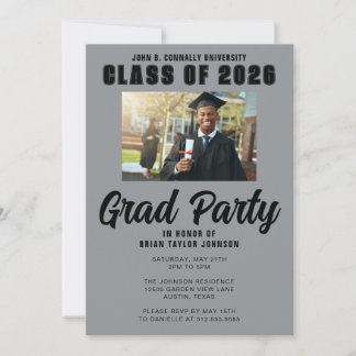 Modern Custom Graduate Invitation
