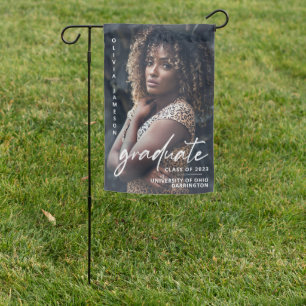 Modern Custom Graduate Photo Class of 2023  Garden Flag