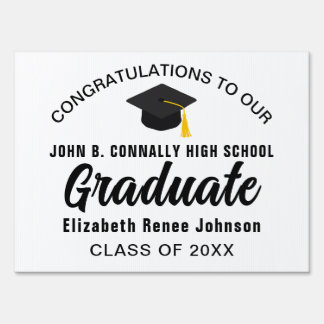 Modern Custom Graduate Yard Sign