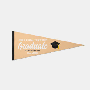 Modern Custom Graduate Yard Sign Pennant Flag