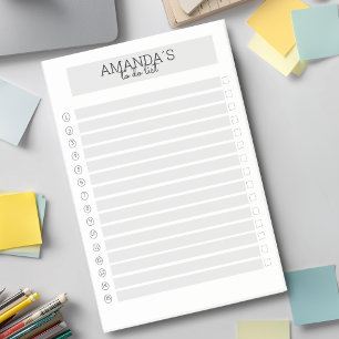 Modern Custom Gray White  Post-it Notes