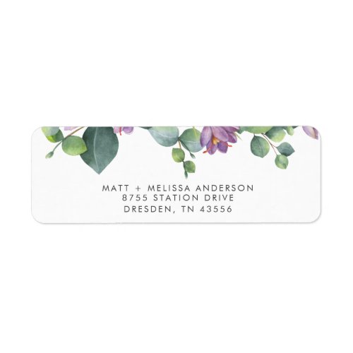 Modern Custom Greenery Botanical Eucalyptus Label