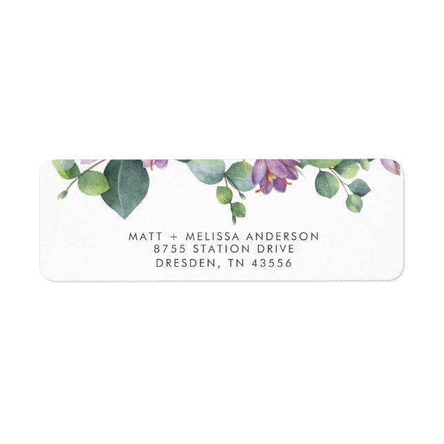Modern Custom Greenery Botanical Eucalyptus Label (Front)
