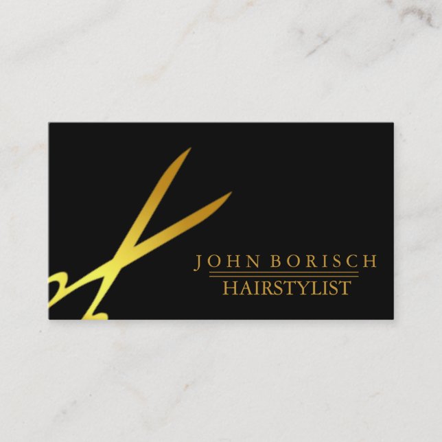 Modern Custom Hair Stylist Business Card (Front)