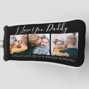 Modern Custom I Love You Daddy 3 Photo Golf Head Cover