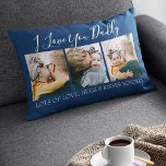 Modern Custom I Love You Daddy | 3 Photo Lumbar Pillow<br><div class="desc">This stylish modern 3 photo scatter cushion is the perfect gift for your dad, stepdad or grandpa for fathers day. The pillow features the text 'I LOVE YOU DADDY, LOTS OF LOVE, HUGS & KISSES XOXOXO', plus 3 of your favorite family pictures, with the same on the reverse. The text...</div>