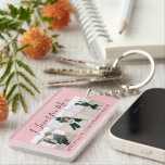 Modern Custom I Love You Mom | 3 Photo Keychain<br><div class="desc">Ths stylish modern double sided, 3 photo key ring is the perfect gift for your mom, step mom or grandma for mothers day. The keychain features the text 'I LOVE YOU MOM, LOTS OF LOVE, HUGS & KISSES XOXOXO', plus 3 of your favorite family pictures. The text is all easily...</div>