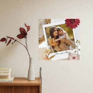 Modern Custom I Love You Mom Photo Acrylic Print