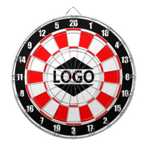 Modern Custom Image on Red & White Dart Board