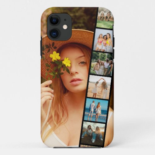 Modern Custom Insta Photo Collage Film Strip  iPhone 11 Case