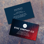 Modern Custom Logo AC Heat Professional HVAC Business Card