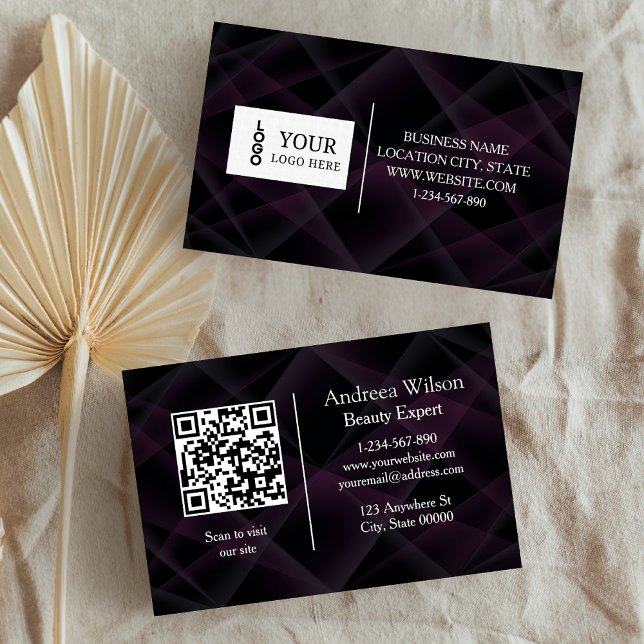 Modern Custom Logo and QR Code Business Card (Creator Uploaded)