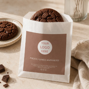 Modern Custom Logo Bakery Paper Bag