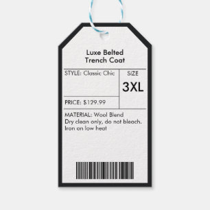 Modern Custom Logo Barcode Retail Store Price Tags