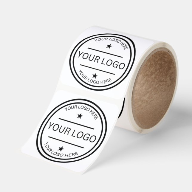 Modern Custom Logo Circle Labels on a Roll  (Roll)