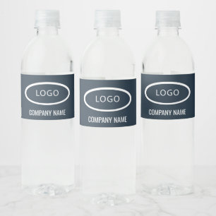 Modern Custom Logo Company Name Water Bottle Label