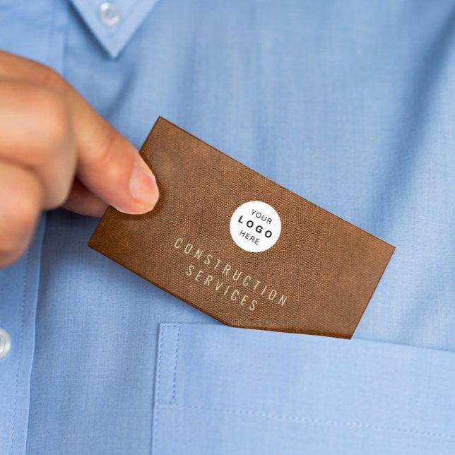 Modern custom LOGO construction professional Business Card (Creator Uploaded)