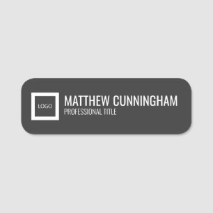 Modern Custom Logo Employee Name Job Title Name Tag