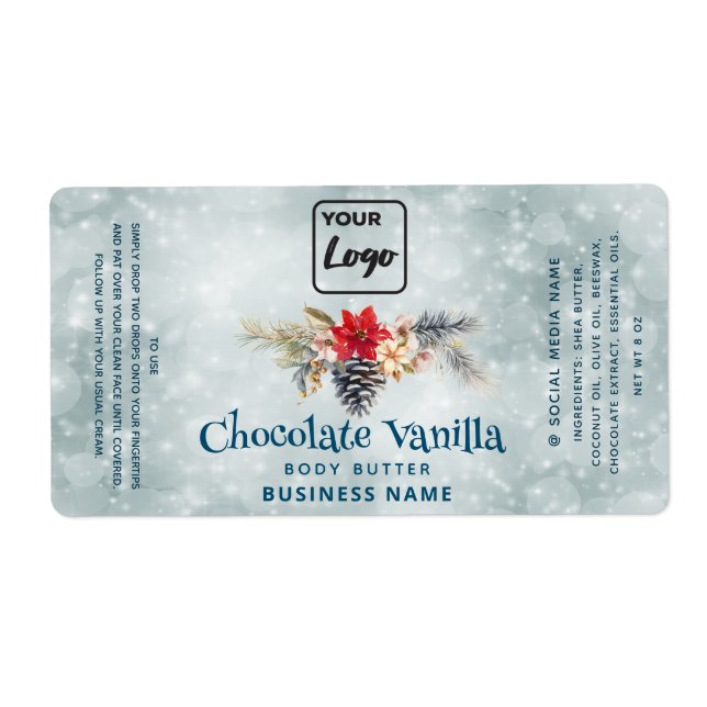 Modern custom logo Holiday business product Label (Front)