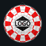 Modern Custom Logo Image on Red & White Dart Board<br><div class="desc">Custom logo on red and white Dart Board. Better if image has square shape.</div>