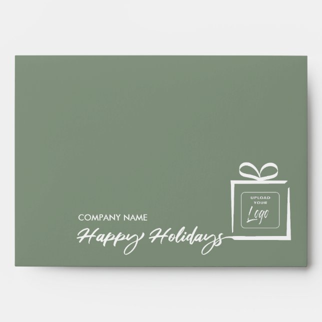 Modern custom logo minimalist Happy Holidays  Envelope (Front)
