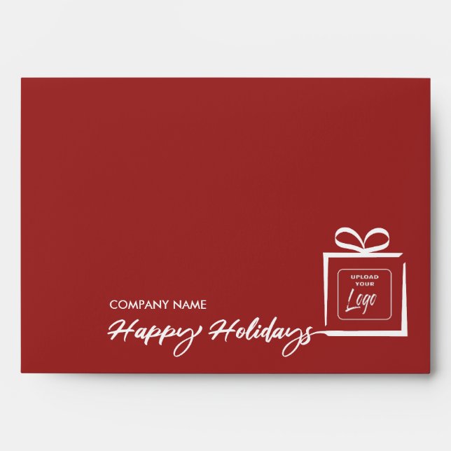 Modern custom logo minimalist Happy Holidays  Envelope (Front)