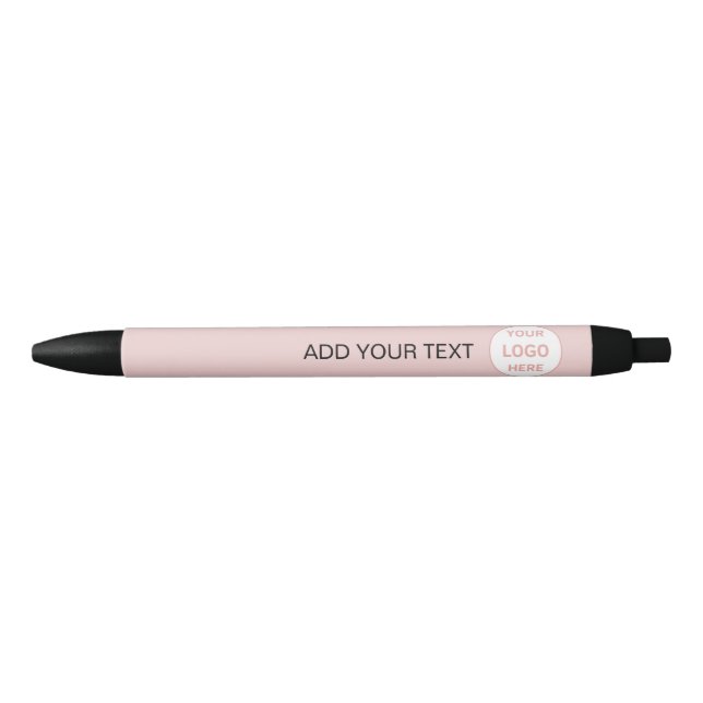 Modern Custom Logo Pink Business Pen (Front)