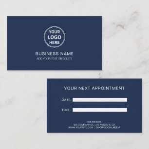 Modern Custom Logo Professional Business Appointment Card