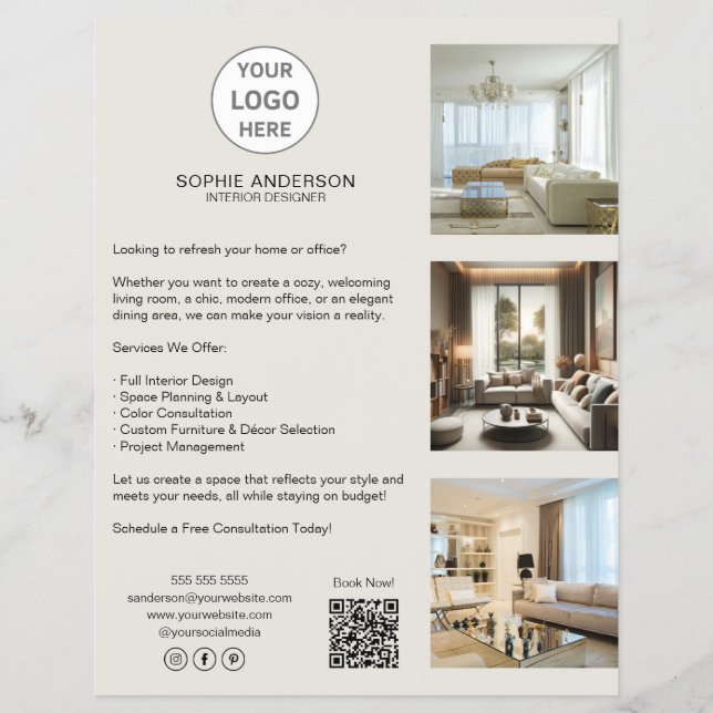 Modern Custom Logo Professional Business Flyer (Front)