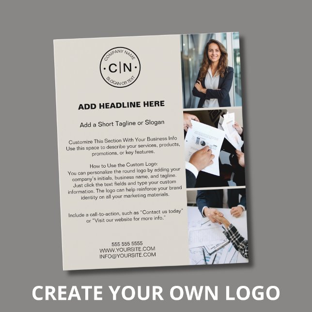 Modern Custom Logo Professional Business Flyer (Modern Custom Logo Professional Business Flyer)