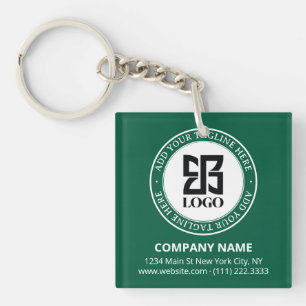 Modern Custom Logo QR Code Business Promotional Keychain