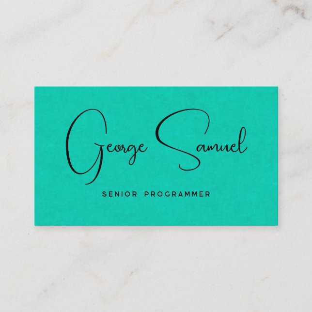 Modern Custom Logo Simple Minimalist Social Media Business Card (Front)