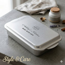 Modern Custom Logo Text Cake Pan Bakeware Design