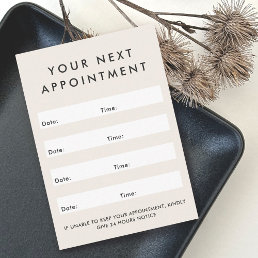 Modern custom logo vertical appointment card