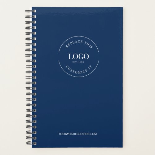 Modern Custom Logo website Royal blue Branded Planner